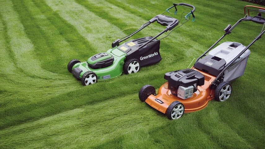 electric and gas lawn mower